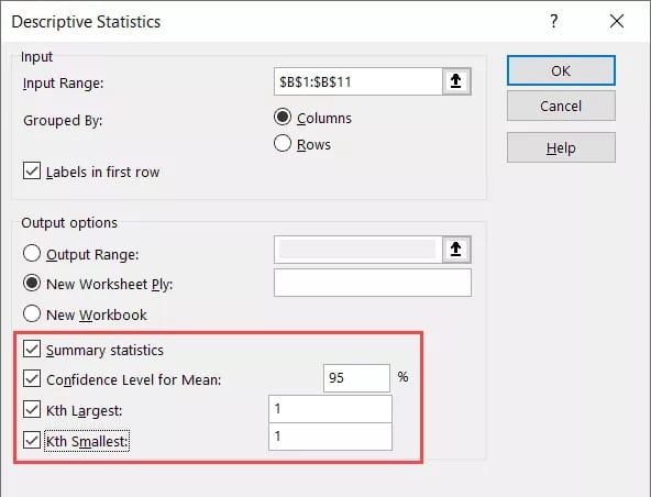 How to Get Descriptive Statistics in Excel