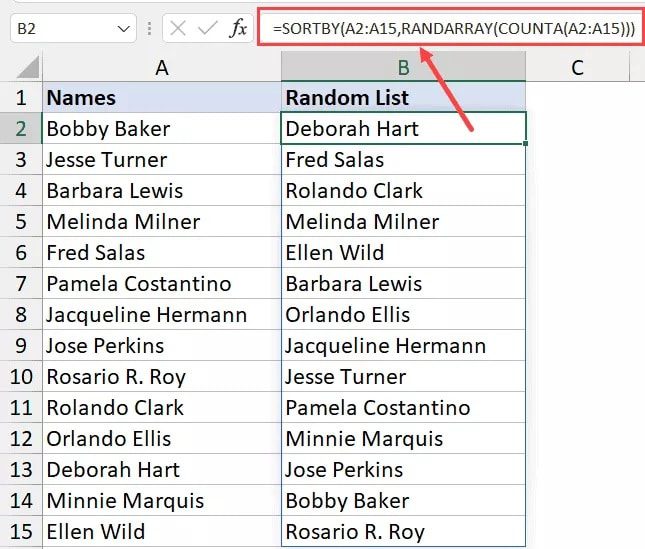 How To Check Common Names In Excel