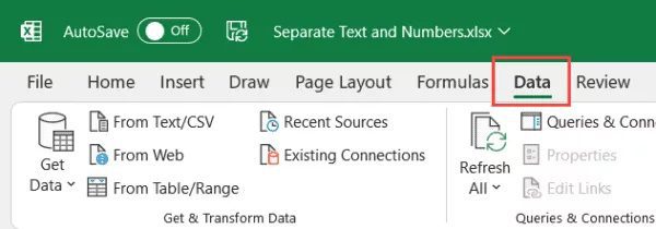 Here are the steps to do this: Select any cell in the Excel Table Click the Data tab in the ribbon