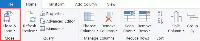 [Optional] Change the column names if you want Click the Home tab and then click on Close and Load. This will insert a new sheet and give us the output as an Excel Table.