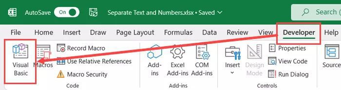 Below are the steps to add this code to your excel workbook so that this function becomes available for you to use in the worksheet: Click the Developer tab in the ribbon Click on the Visual Basic icon