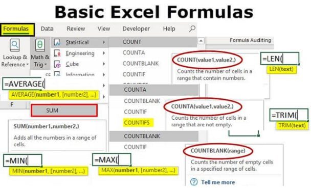 Top 10 Basic Excel Functions