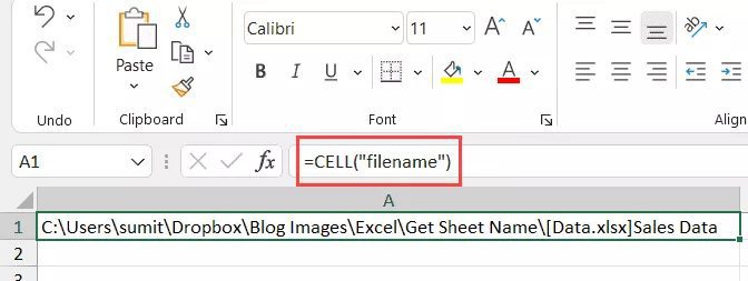How Can I Get The Sheet Name In Excel? Simple Formula