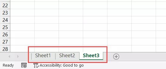 Whenever you open an Excel workbook, it must have at least one sheet tab in it (even if it’s a new blank workbook).