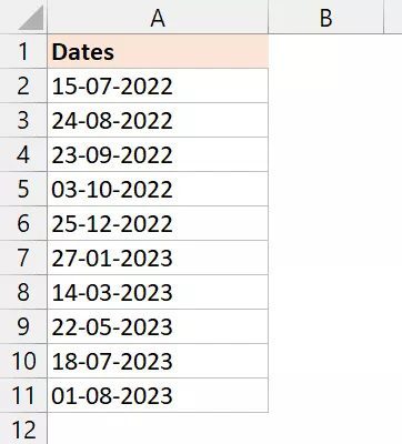 I have a column of dates in text format that I want to obtain the serial number for down below: