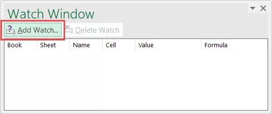 Click Add Watch in the Watch Window dialogue box.