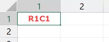R1C1 refers to the cell in the first row and first column since R stands for row and C for column in this context.