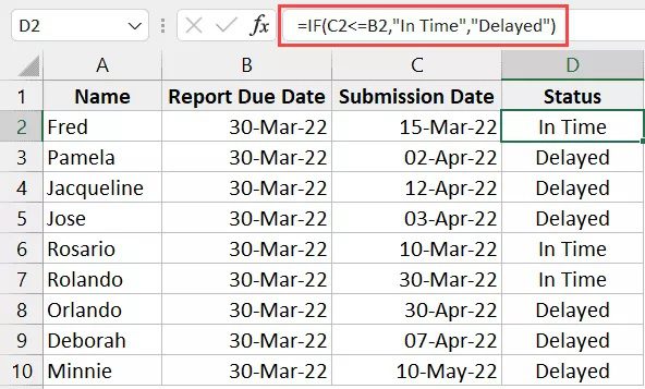 Excel Date Comparison (Greater/Less Than, Mismatches)